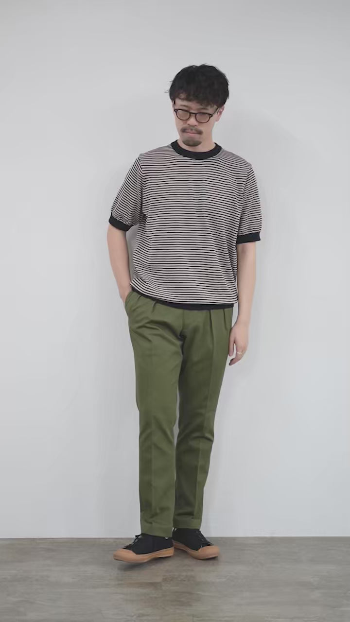 RINASCENTE（リナシェンテ） ハイブリッド ボーダー ニットTシャツ