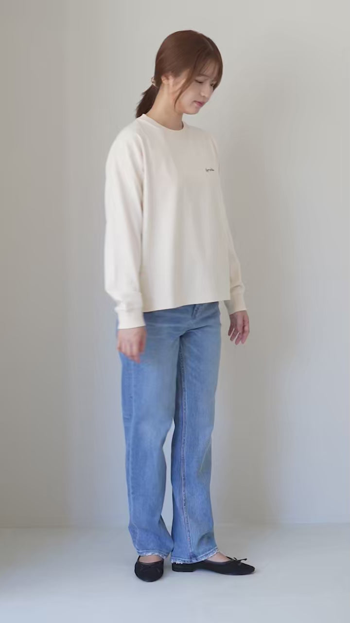 GYMPHLEX（ジムフレックス） クルーネック ロゴ ロングスリーブ T