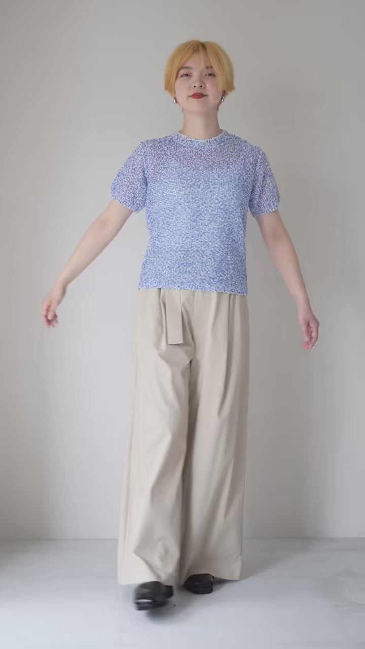 服*郎様 CELINE フィービー期 レイヤードヘム マルチカラー サマーウール COOHEM（コーヘン） シアーモールニット プルオーバー 日本製