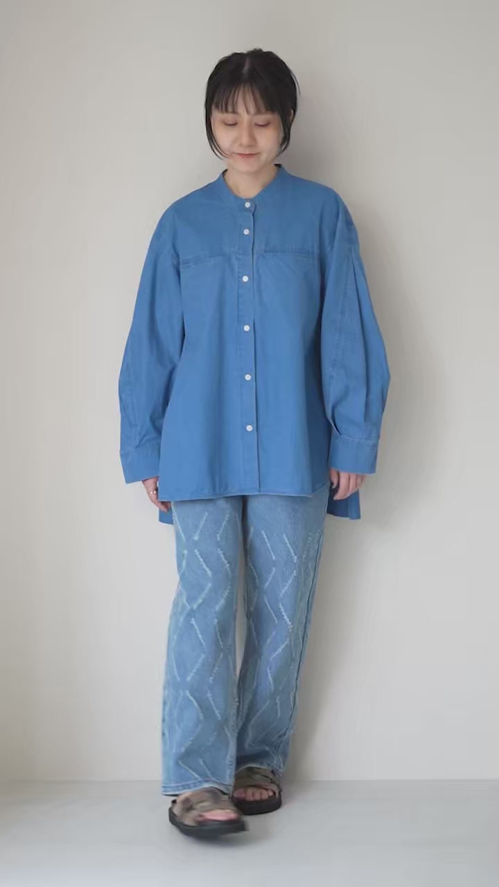 YENN（イェン） ピグメント ウォッシュ シャツ / レディース オーバー