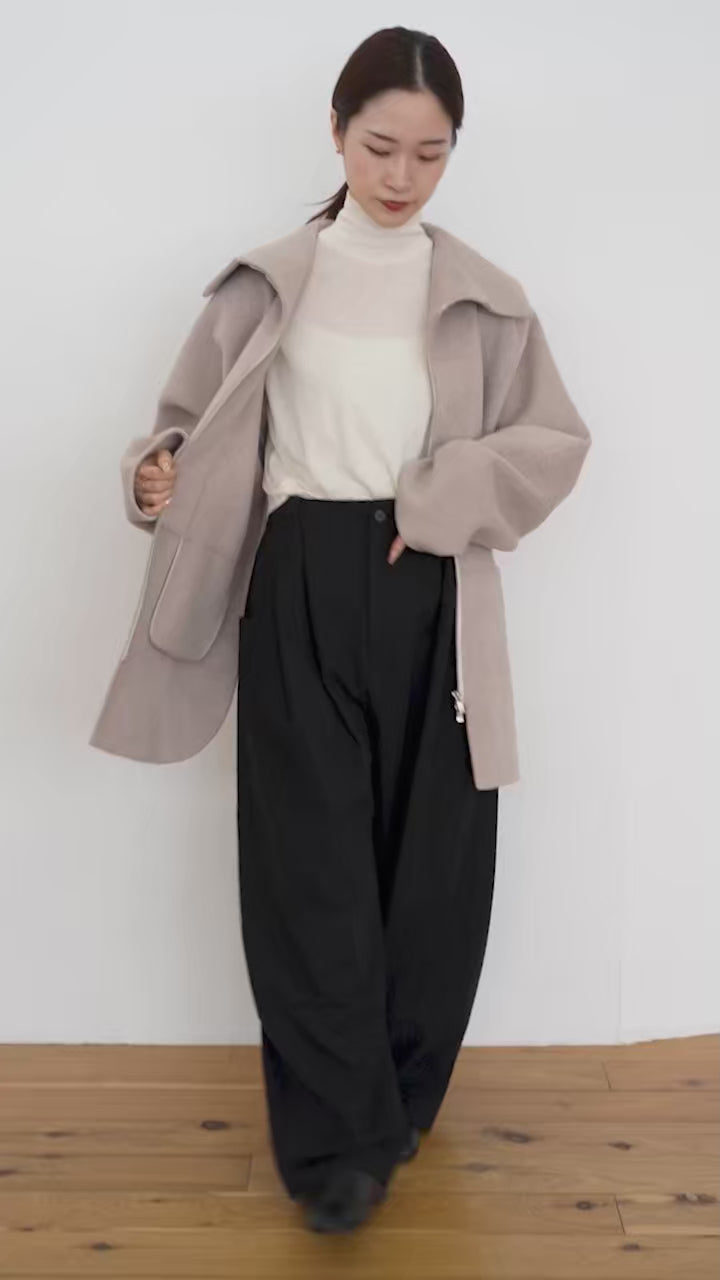 YENN（イェン） ジップカラー ミッドコート / アウター 羽織り ミドル