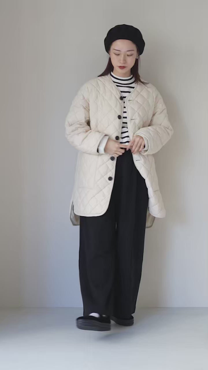 GYMPHLEX（ジムフレックス） ノーカラー キルトジャケット