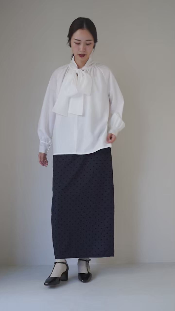 WHYTO.（ホワイト） コンビネーション ボウタイ ブラウス / 長袖