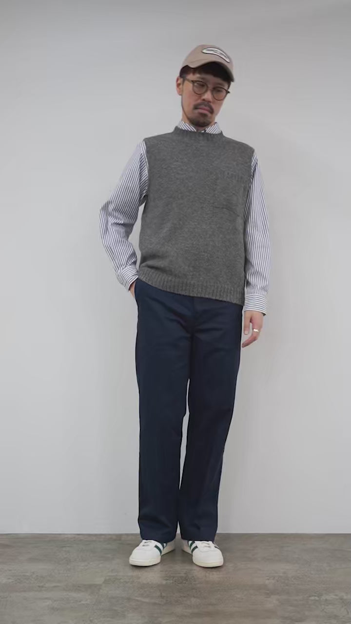 TOM SIMPSON（トムシンプソン） クルーネック ポケット ニットベスト