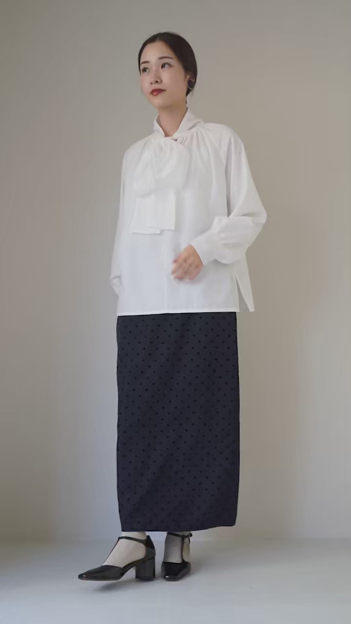 WHYTO.（ホワイト） ドット ストレートスカート / タイトスカート