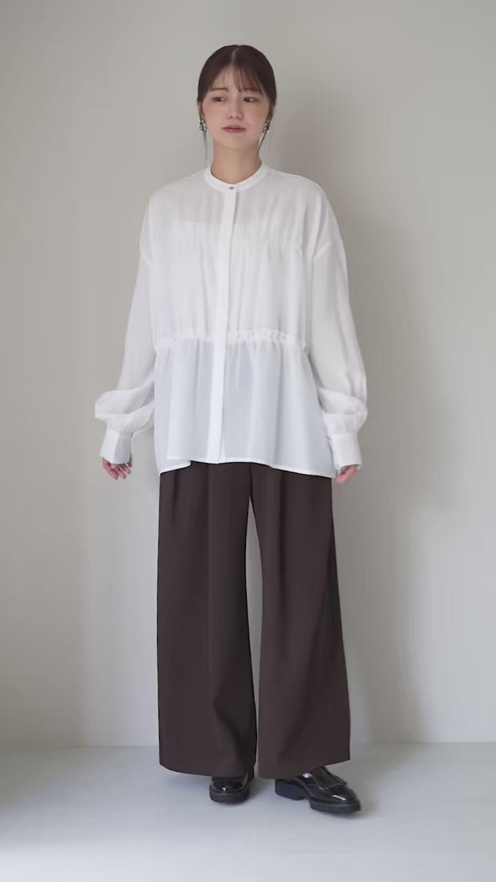 CYAN TOKYO（シアン トーキョー） シャーリング ティアードブラウス