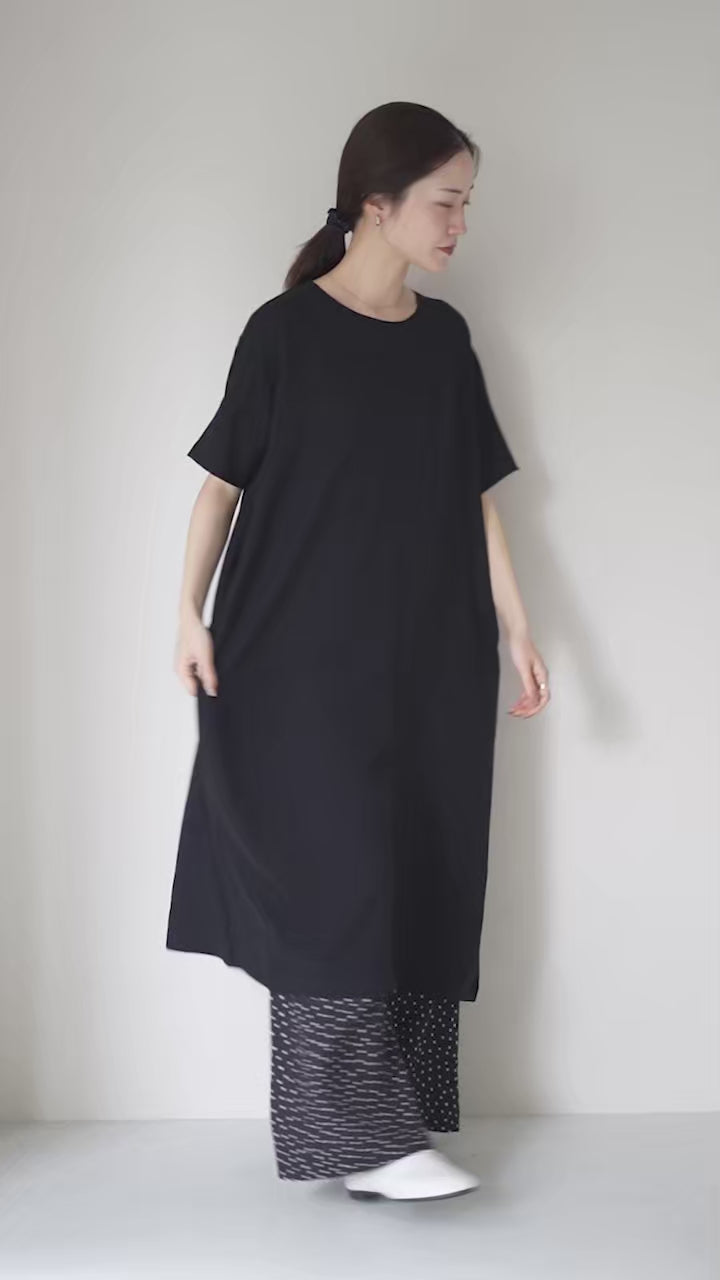 mizuiro ind（ミズイロインド） ジョーゼット ハーフスリーブロング