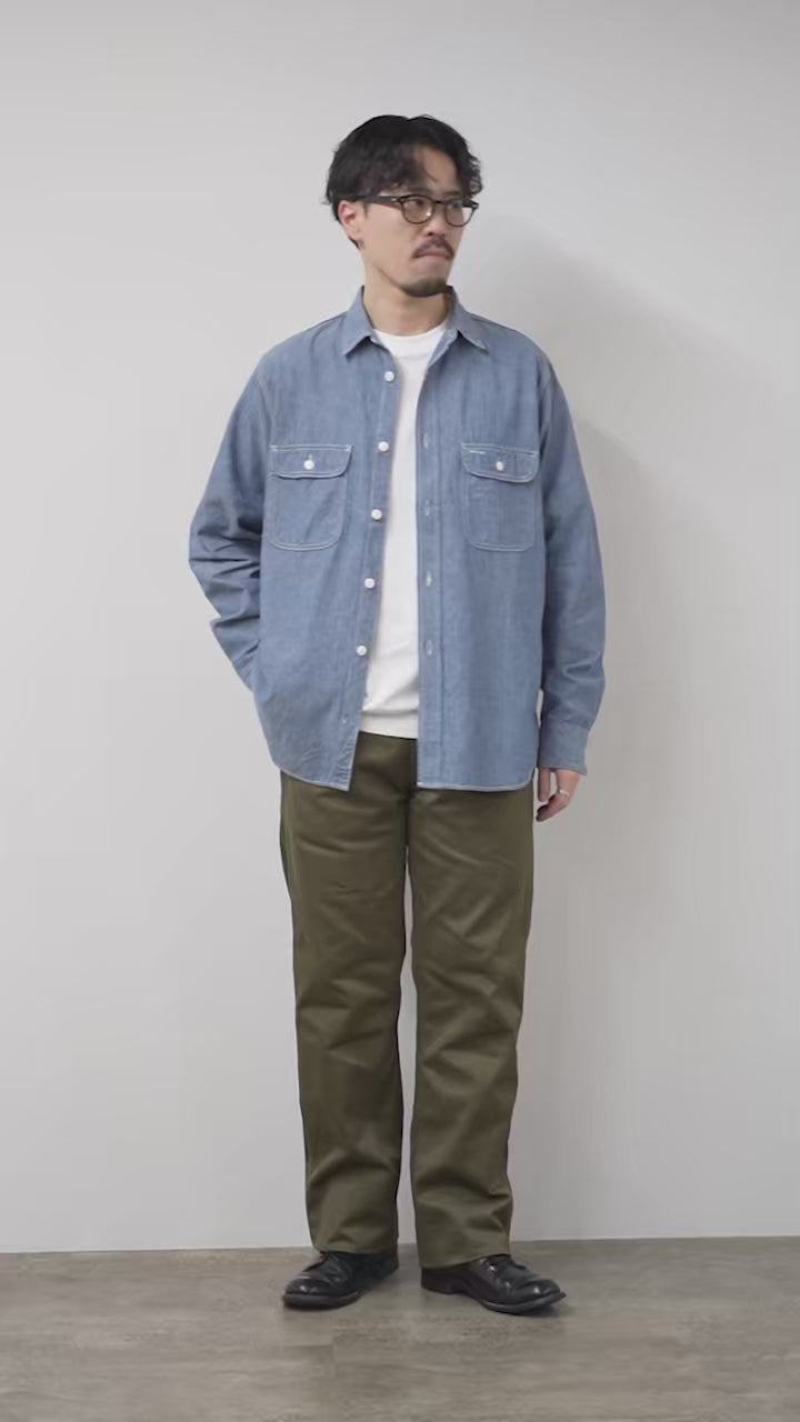 FOB FACTORY（FOBファクトリー） F3494 シャンブレー ワークシャツ