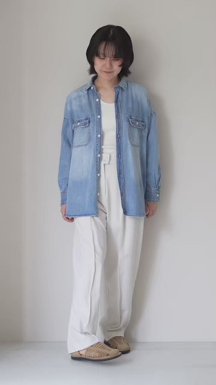 RED CARD（レッドカード） Relaxy Shirt デニム ワイドシャツ