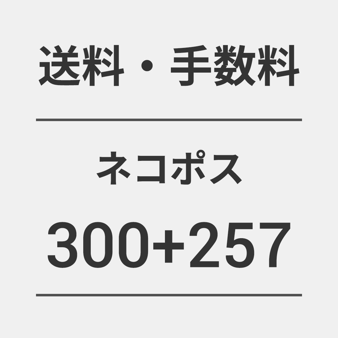 送料300円・手数料257円