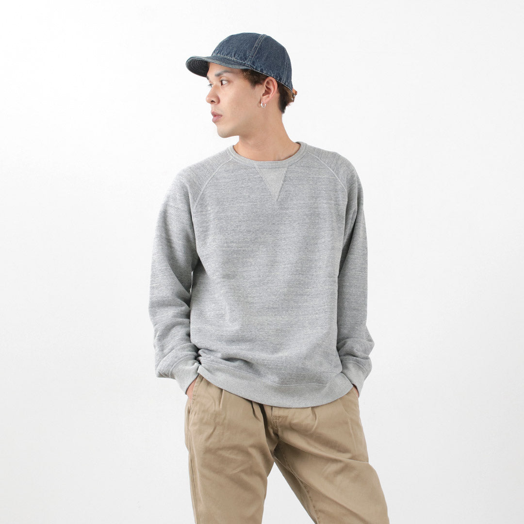 【30%OFF】BARNS(バーンズ) カラー別注 吊り編み 裏毛 クルー スウェット