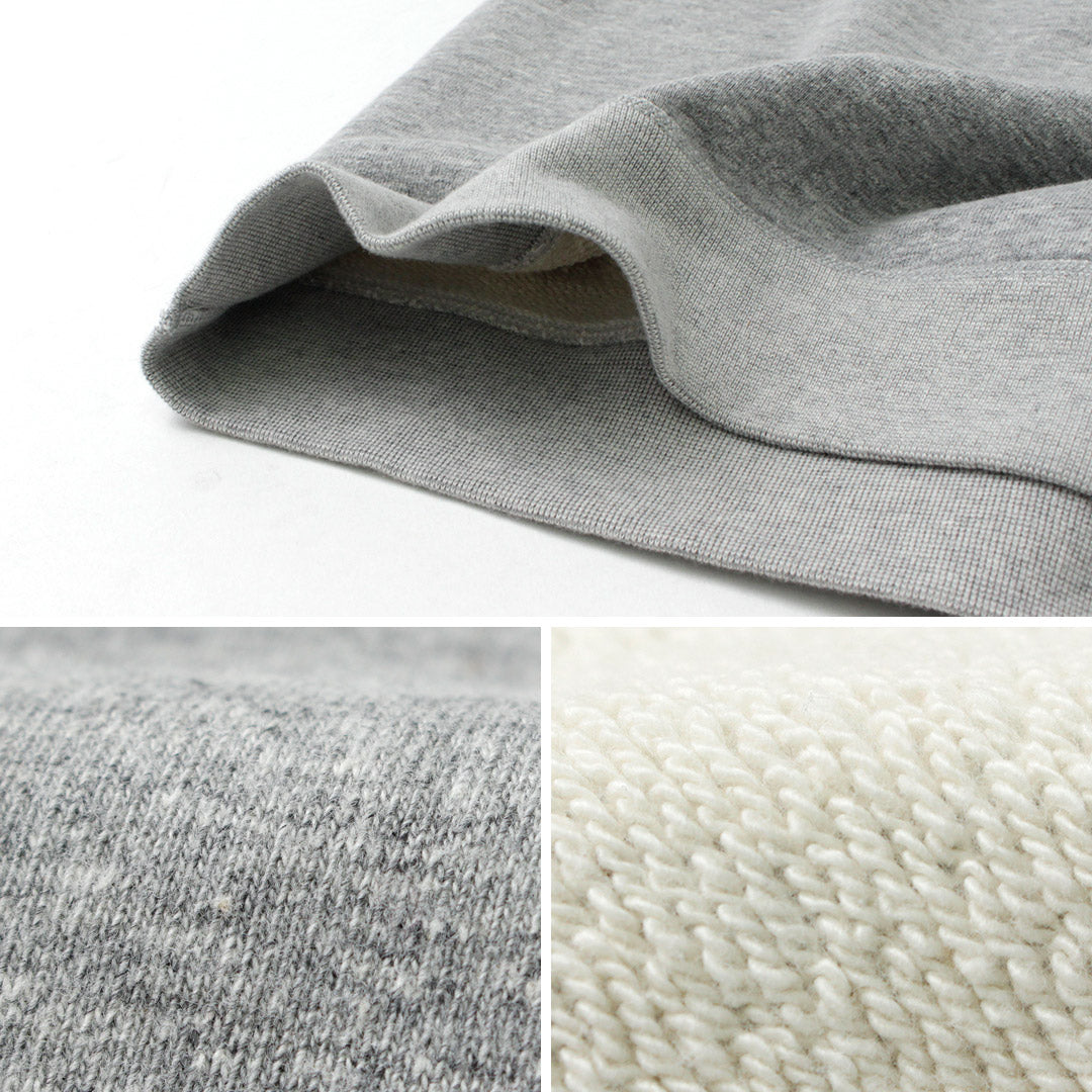 【30%OFF】BARNS(バーンズ) カラー別注 吊り編み 裏毛 クルー スウェット