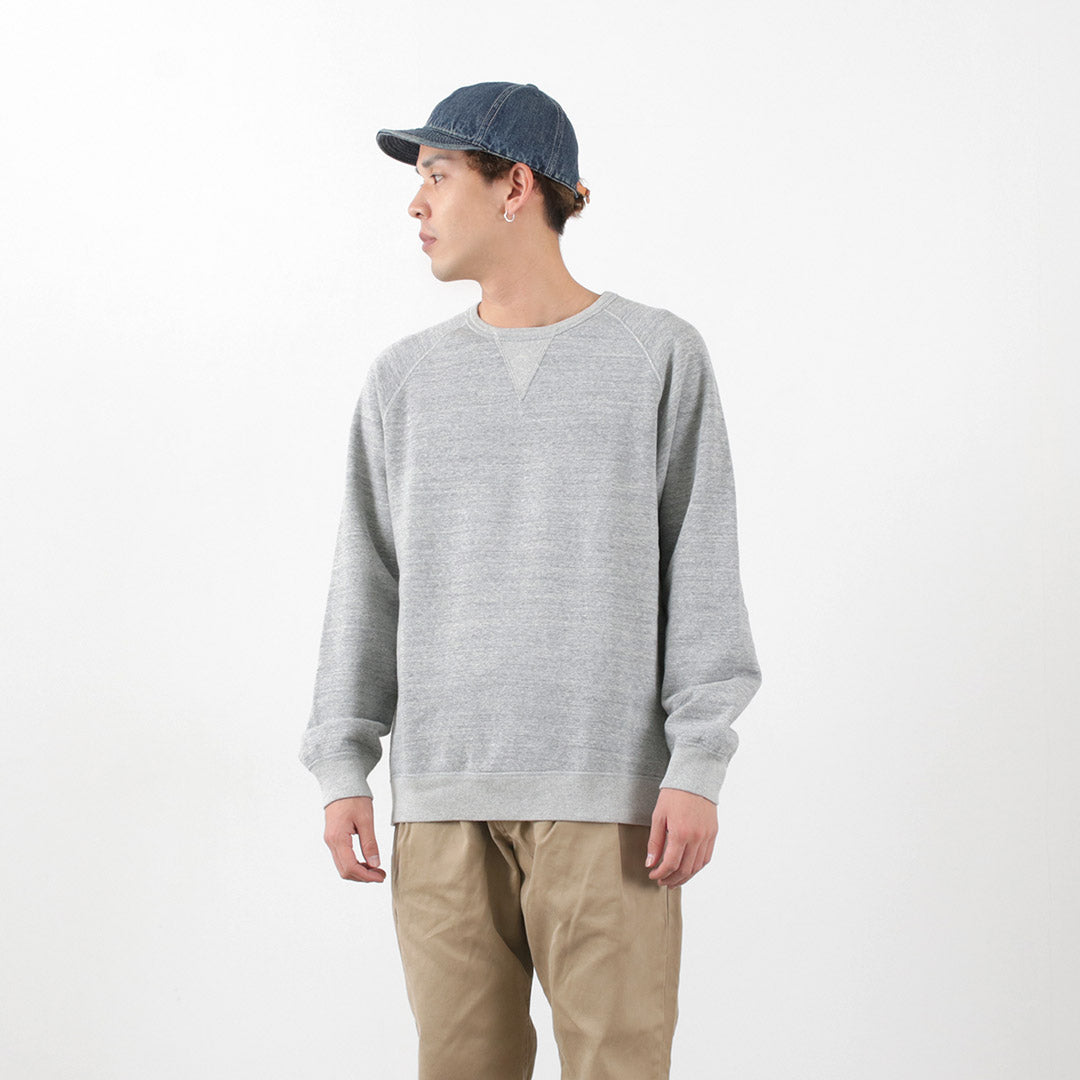 【30%OFF】BARNS(バーンズ) カラー別注 吊り編み 裏毛 クルー スウェット