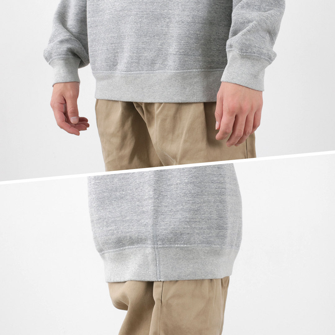 【30%OFF】BARNS(バーンズ) カラー別注 吊り編み 裏毛 クルー スウェット