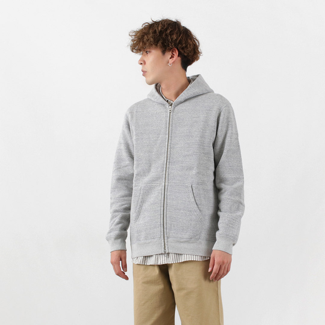 【30%OFF】BARNS(バーンズ) カラー別注 吊り編み 裏毛 ジップパーカー スウェット