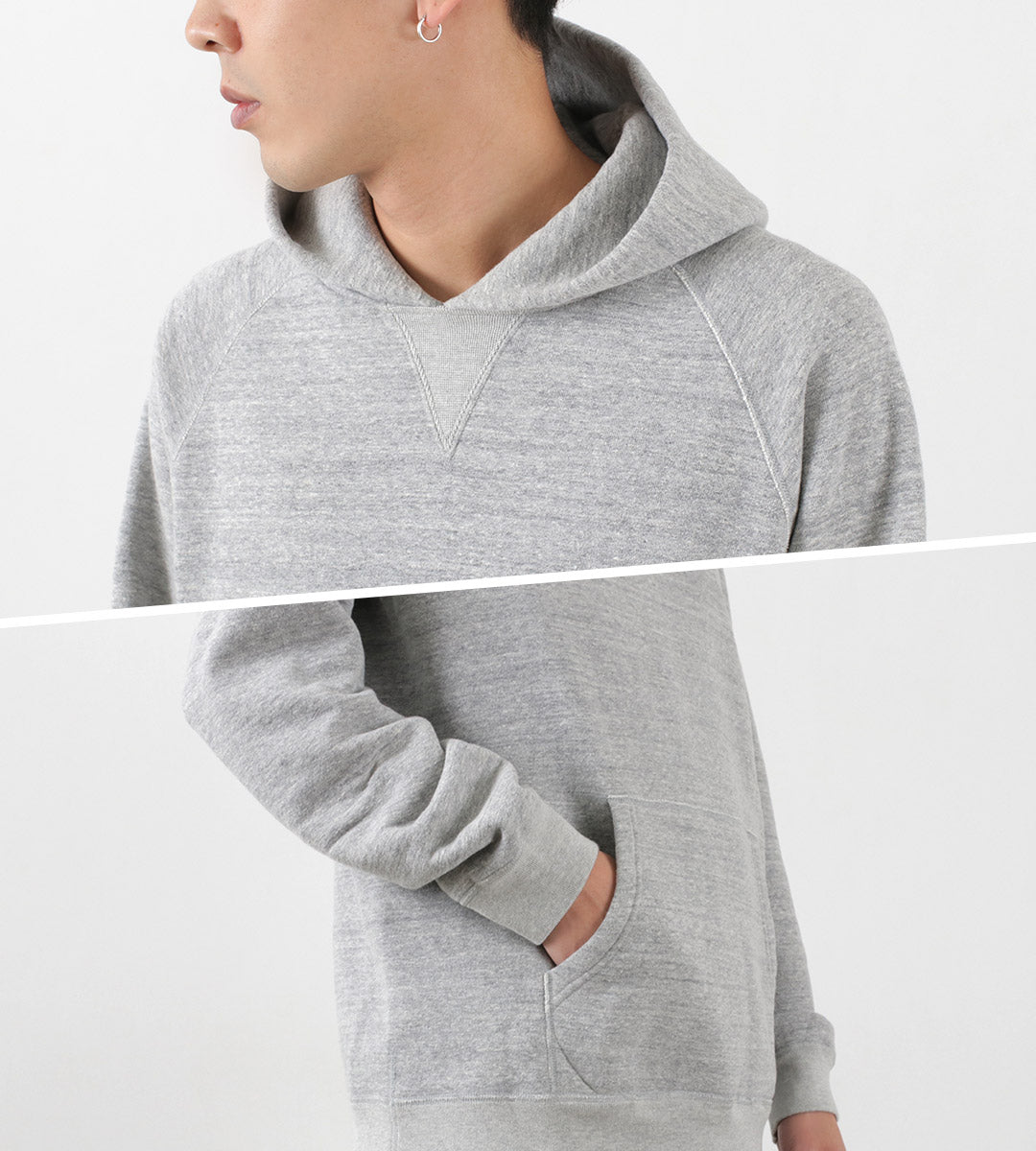 【30%OFF】BARNS(バーンズ) カラー別注 吊り編み 裏毛 プルオーバーパーカー スウェット