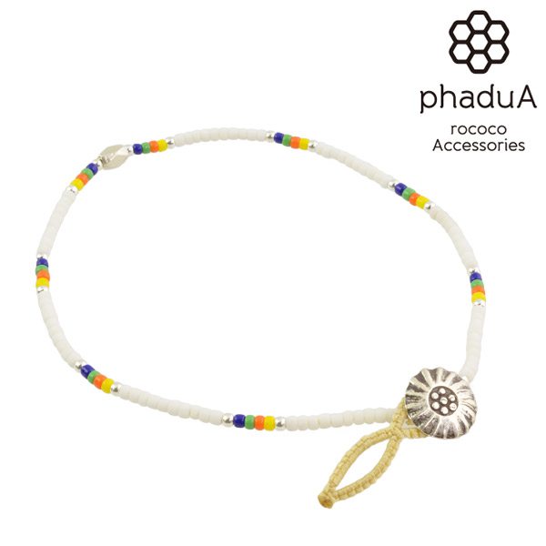 【50%OFF】phaduA (パ・ドゥア) アンクレット ネイティブビーズ カレンシルバー