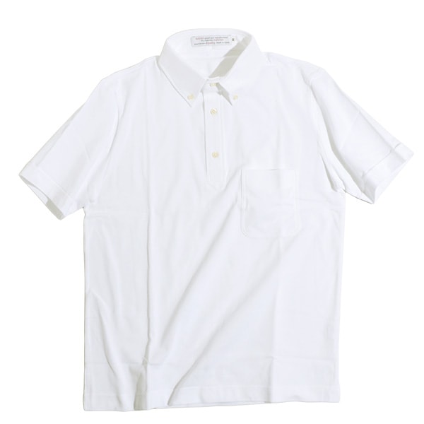 ROCOCO（ロココ） プレミアム コットン ボタンダウン ポロシャツ / 鹿の子 カノコ / 半袖 / メンズ 日本製 / B.D. Polo  Shirt