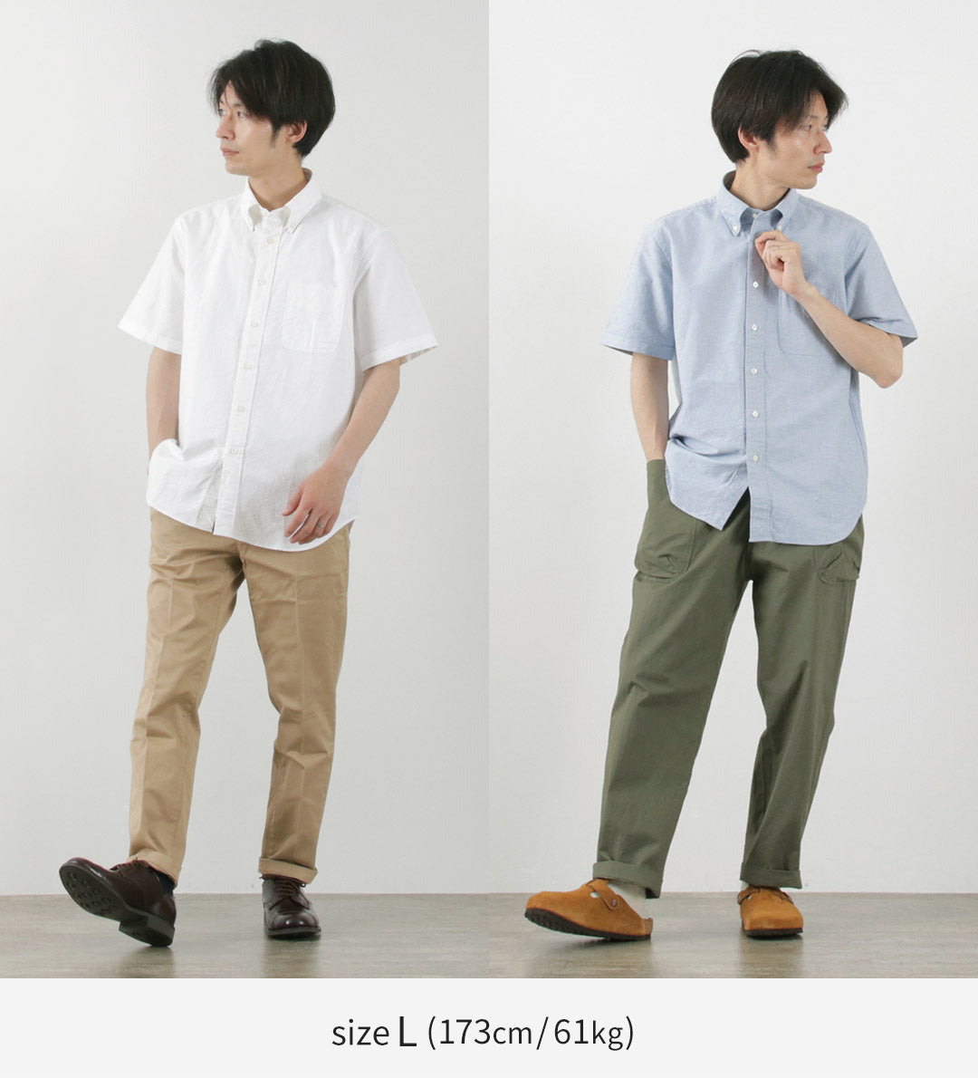 ROCOCO(ロココ) アメリカンオックス クラシックボタンダウンシャツ 半袖