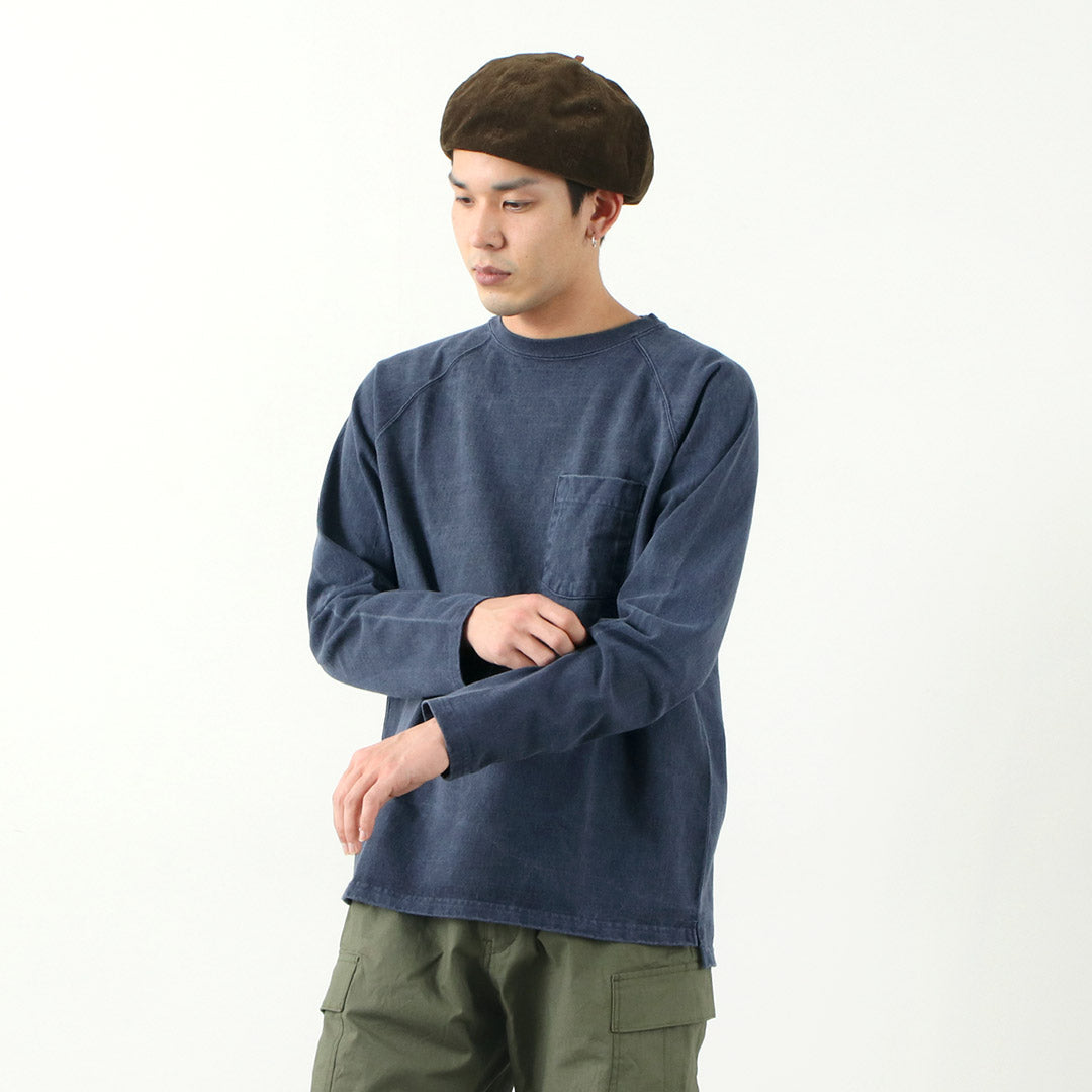 GOOD ON(グッドオン) カラー別注 ヘビー ラグラン ポケット Tシャツ ロングスリーブ