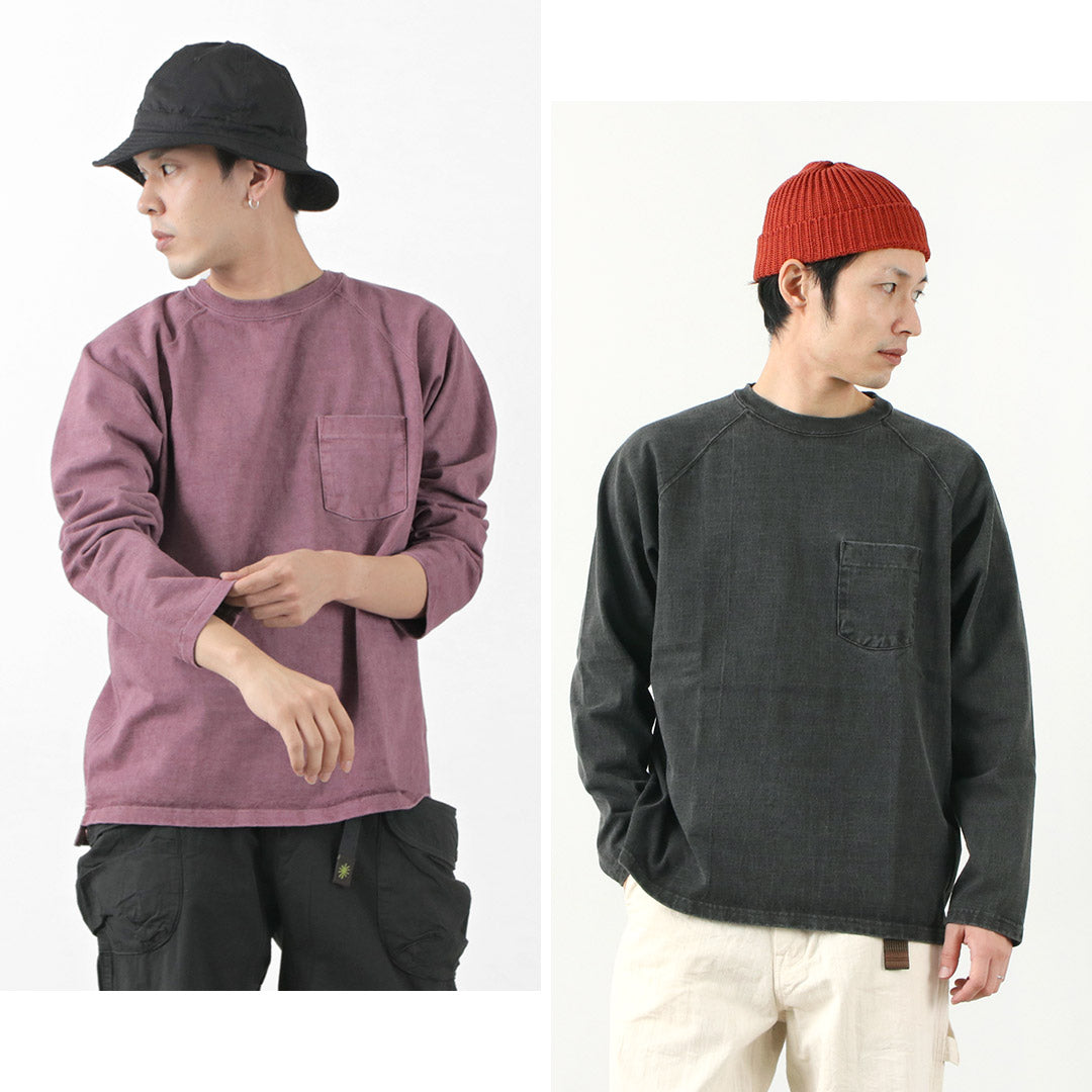 GOOD ON(グッドオン) カラー別注 ヘビー ラグラン ポケット Tシャツ ロングスリーブ