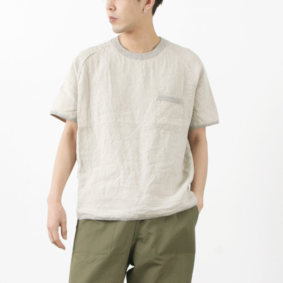 RE MADE IN TOKYO JAPAN(アールイー) フレンチリネンTシャツ