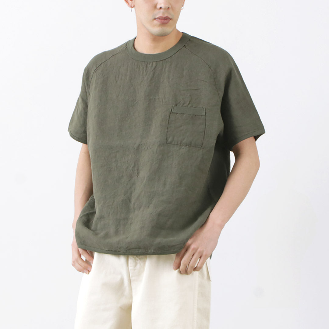 RE MADE IN TOKYO JAPAN(アールイー) フレンチリネンTシャツ
