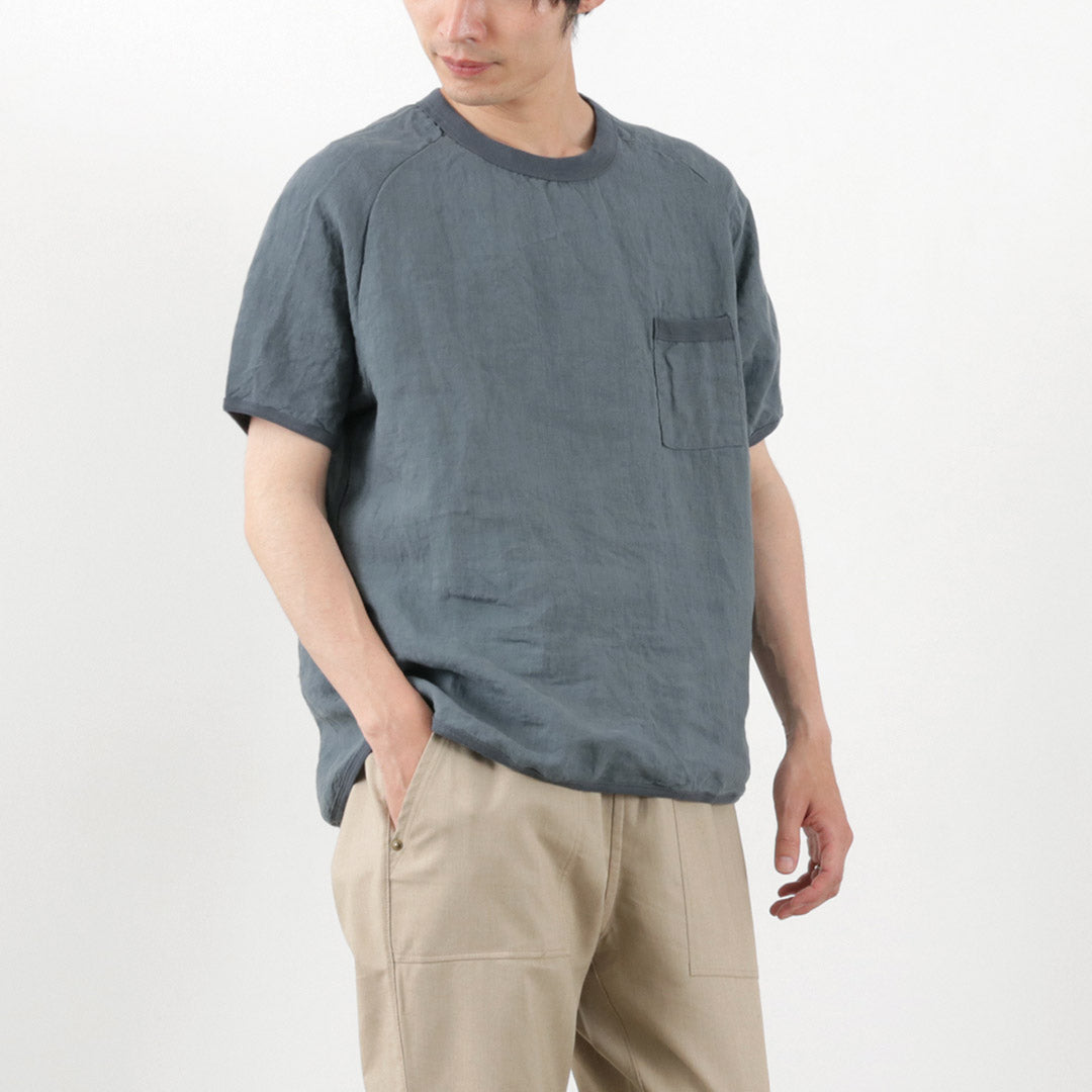 RE MADE IN TOKYO JAPAN(アールイー) フレンチリネンTシャツ