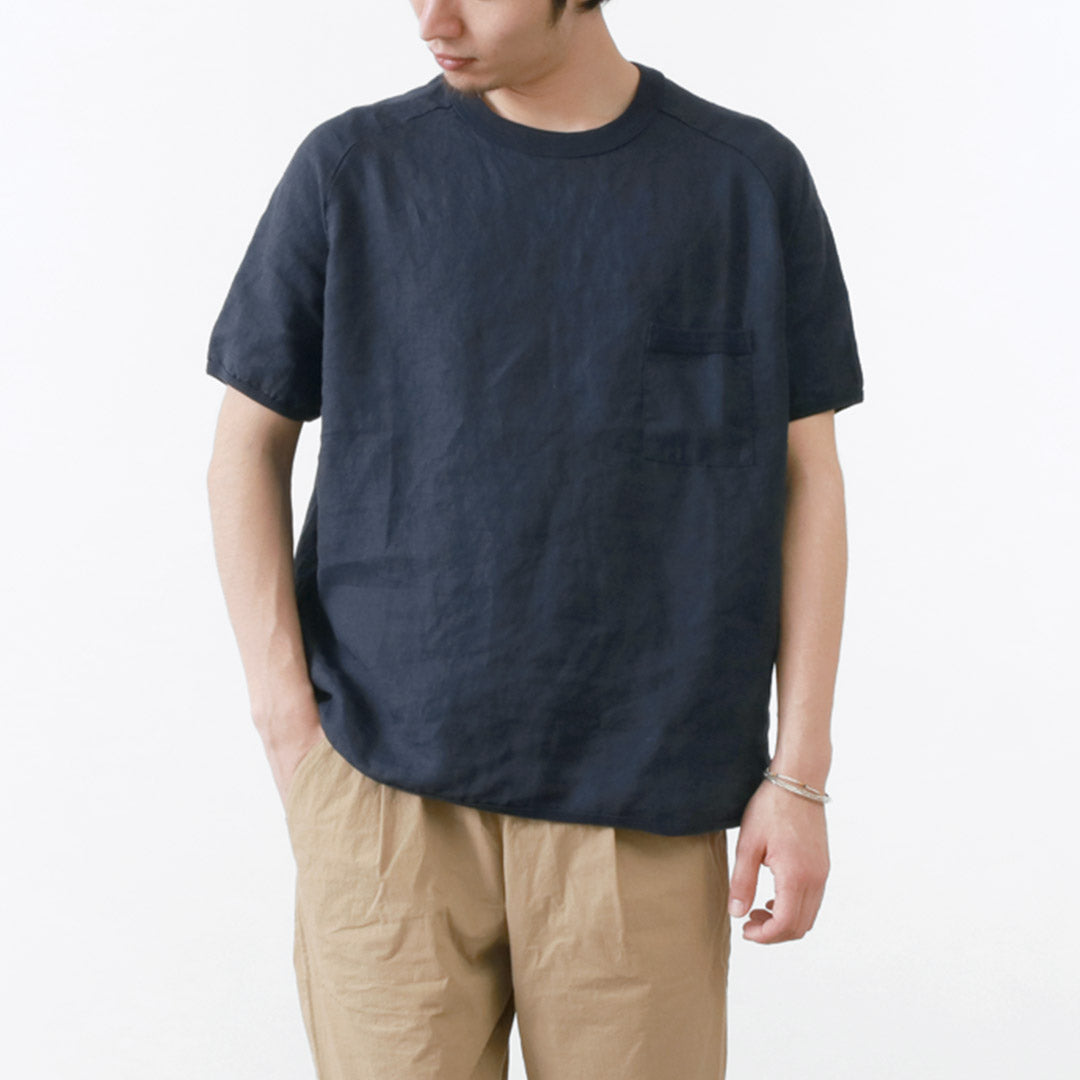 RE MADE IN TOKYO JAPAN(アールイー) フレンチリネンTシャツ