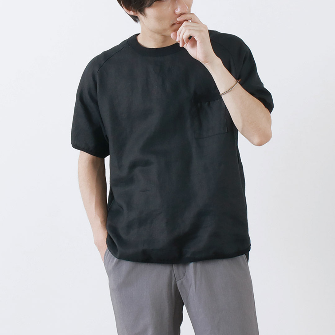 RE MADE IN TOKYO JAPAN(アールイー) フレンチリネンTシャツ