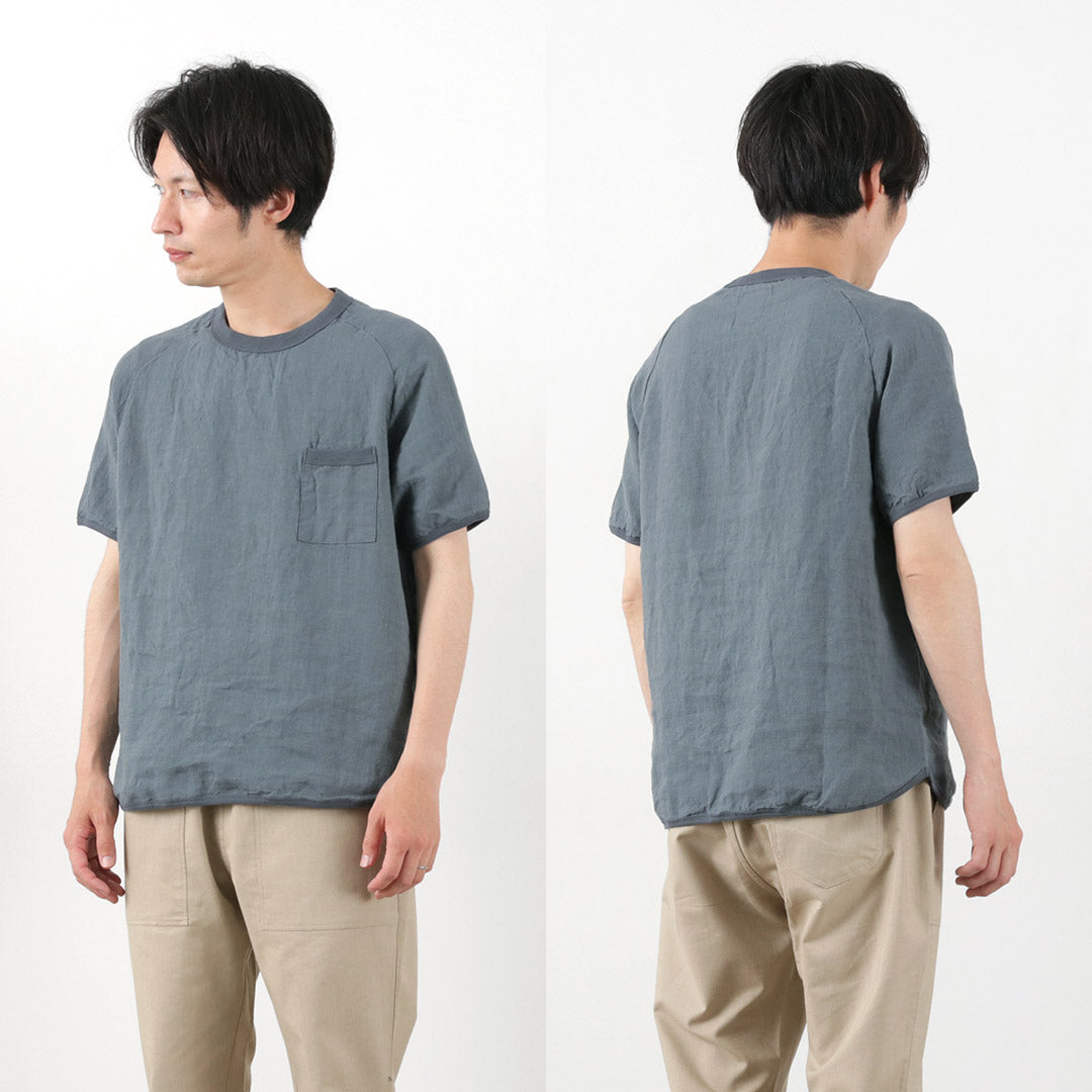 RE MADE IN TOKYO JAPAN(アールイー) フレンチリネンTシャツ