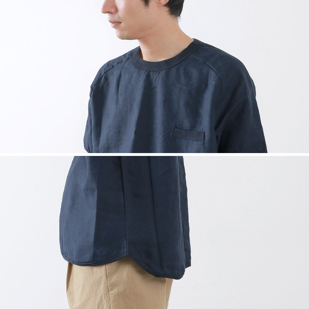 RE MADE IN TOKYO JAPAN(アールイー) フレンチリネンTシャツ