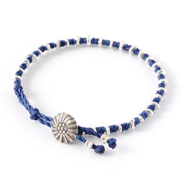 【50%OFF】phaduA(パ・ドゥア) ピュア ドロップシルバー ワックスコード ブレスレット