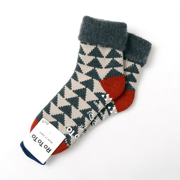 ROTOTO(ロトト) R1179 コンフィルームソックス”サンカク”