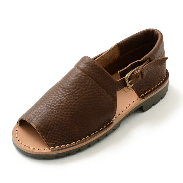 phaduA(パ・ドゥア) オープントゥ サイドストラップ レザー シューズ