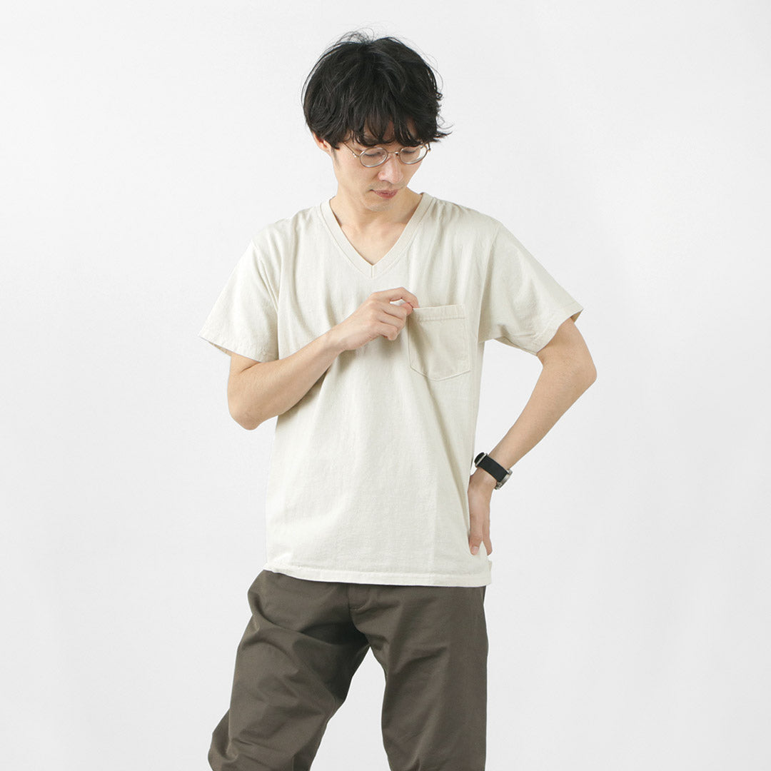 【30%OFF】GOODWEAR(グッドウェア) カラー別注 ショートスリーブ Vネック ポケット Tシャツ