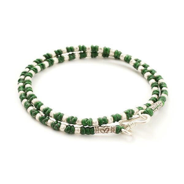 【50%OFF】phaduA(パ・ドゥア) Wラップ ワックスコード カレンシルバー ブレスレット