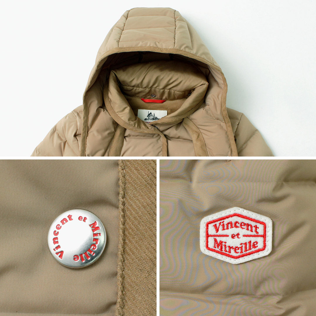 VINCENT ET MIREILLE(ヴァンソン エ ミレイユ) WOMENS ステッチレス ダウンコート