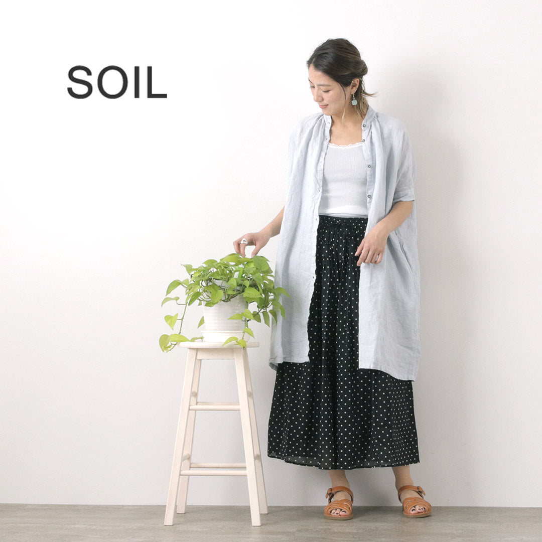 SOIL(ソイル) コットンボイル ドットプリント キュロット