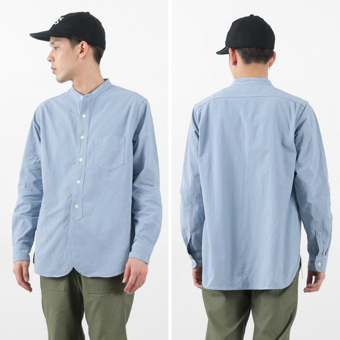 FOB FACTORY(FOBファクトリー) F3464 ダイ バンドカラー シャツ