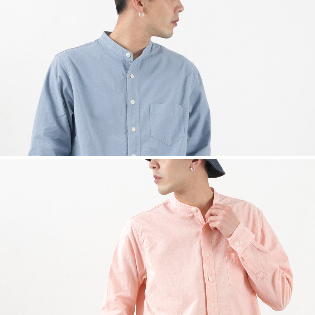 FOB FACTORY(FOBファクトリー) F3464 ダイ バンドカラー シャツ