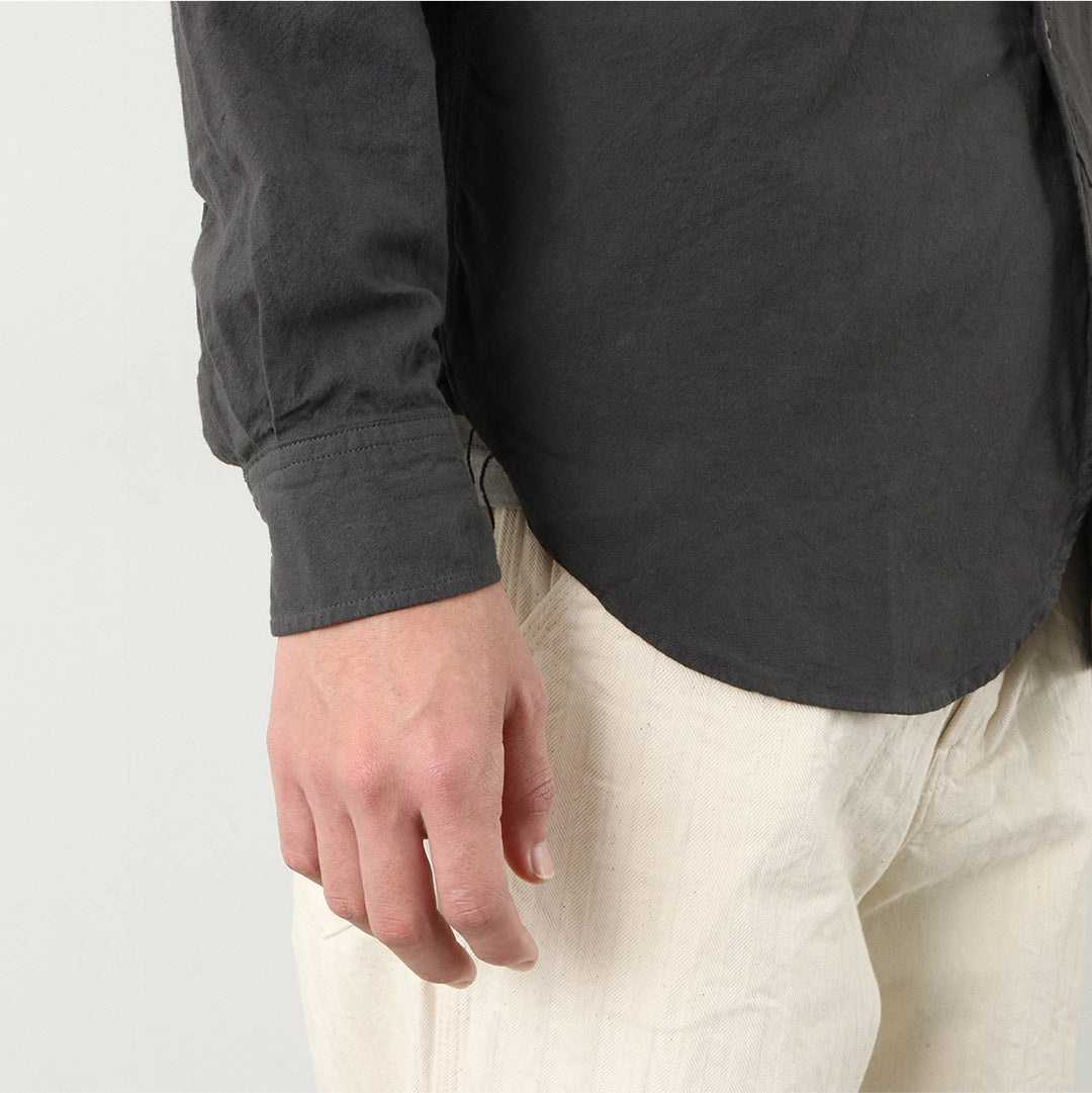 FOB FACTORY(FOBファクトリー) F3464 ダイ バンドカラー シャツ