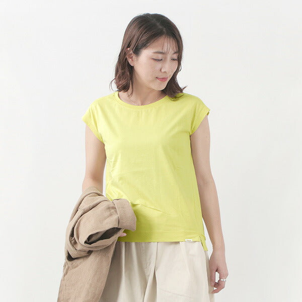 【50%OFF】VINCENT ET MIREILLE(ヴァンソン エ ミレイユ) バックラウンド フレンチスリーブ Tシャツ / レディース / 日本製 / シンプル / カジュアル / VM201BS12042 / BACK ROUND FRENCH SLEEVE TEE【セール】