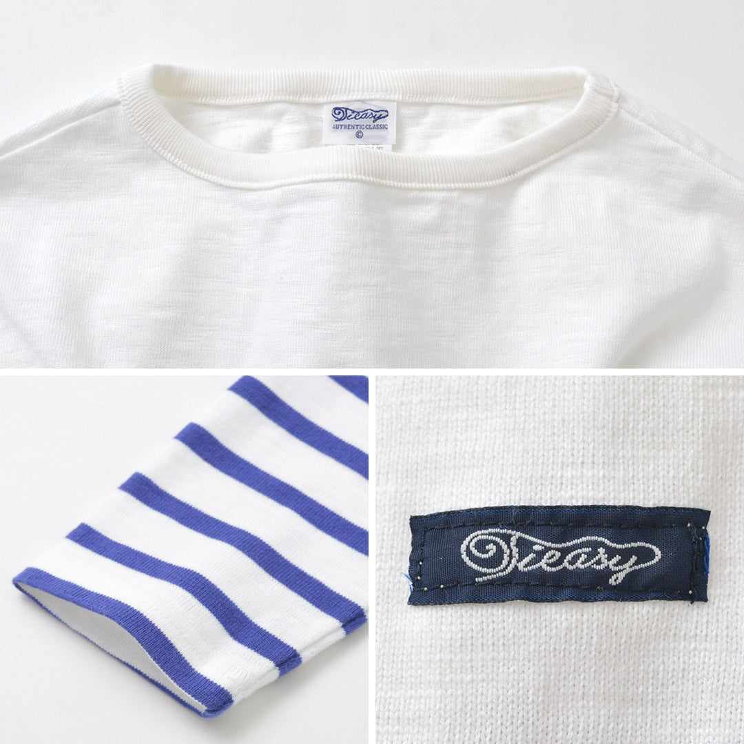 【30%OFF】TIEASY(ティージー) HDCS カタヌキ ボーダー バスクシャツ