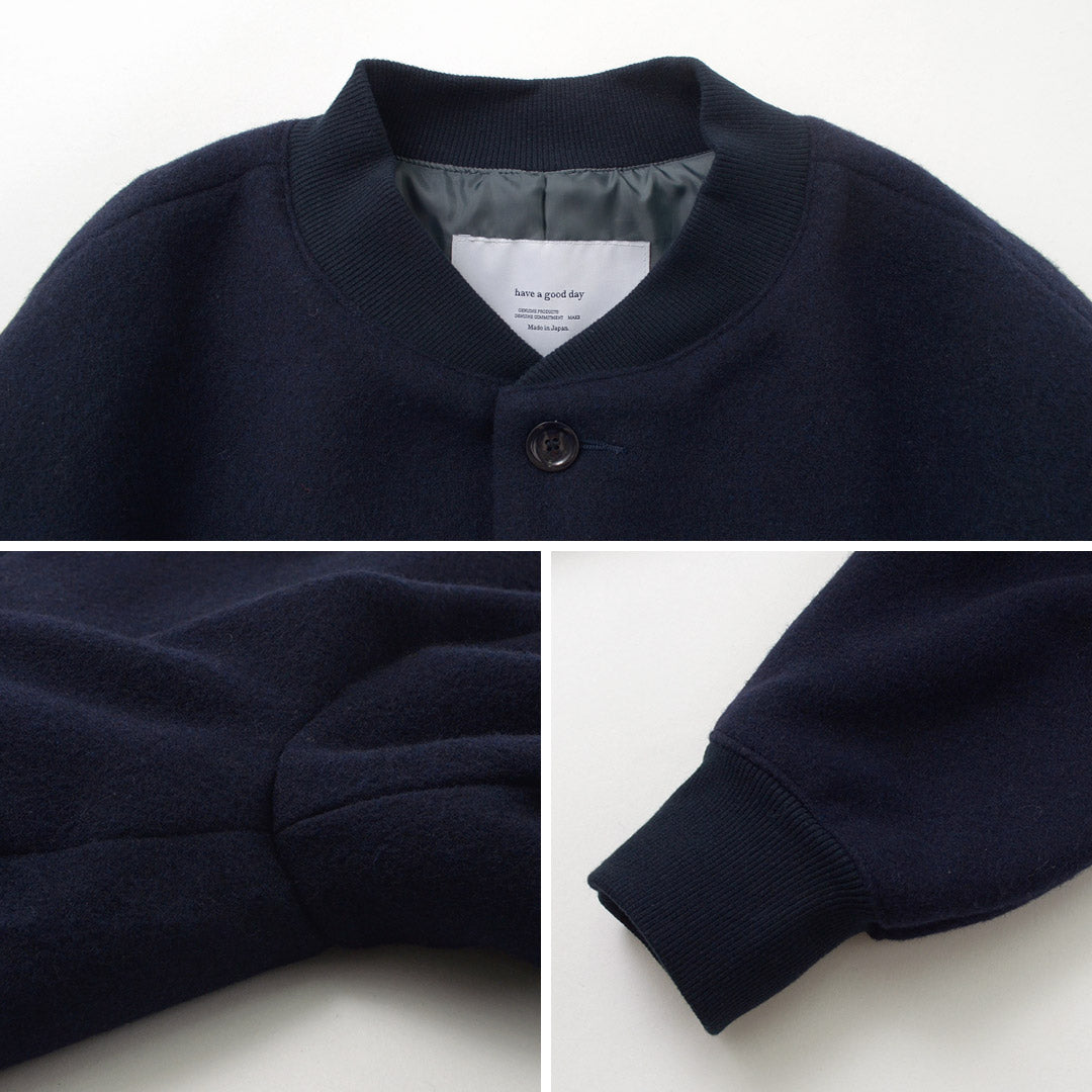 【30%OFF】HAVE A GOOD DAY(ハブアグッドデイ)hgd-156 リブカラー ウール コート