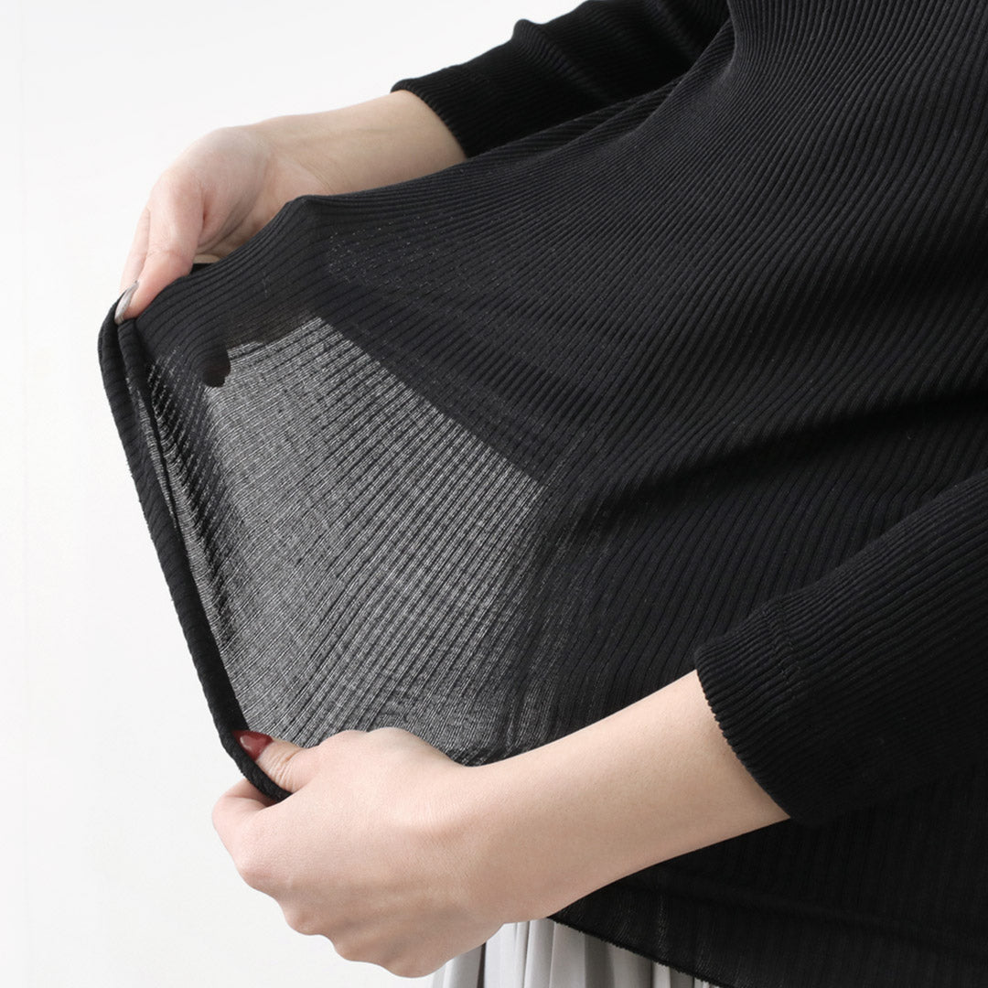 GICIPI(ジチピ) オーロ ハイネック 7分袖 リブ カットソー