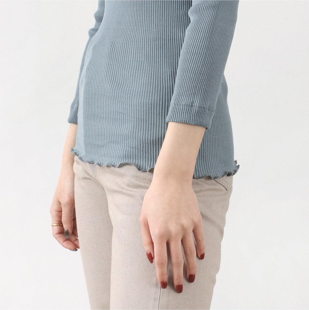 GICIPI(ジチピ) オーロ ハイネック 7分袖 リブ カットソー