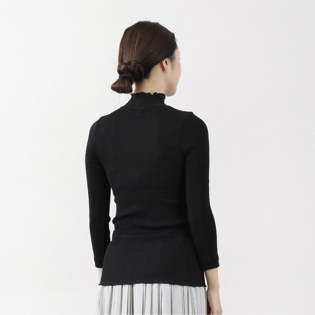 GICIPI(ジチピ) オーロ ハイネック 7分袖 リブ カットソー