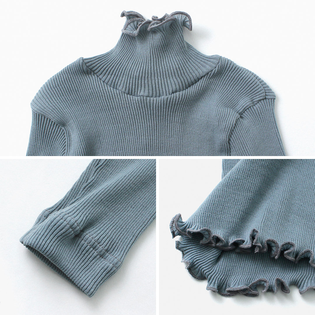 GICIPI(ジチピ) オーロ ハイネック 7分袖 リブ カットソー