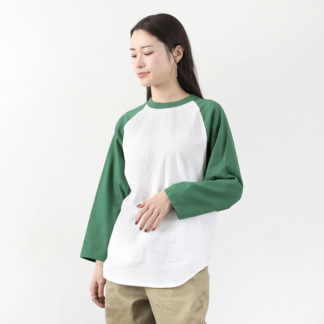 WALLA WALLA SPORT(ワラワラスポーツ) 七分袖 2トーン ベースボール Tシャツ